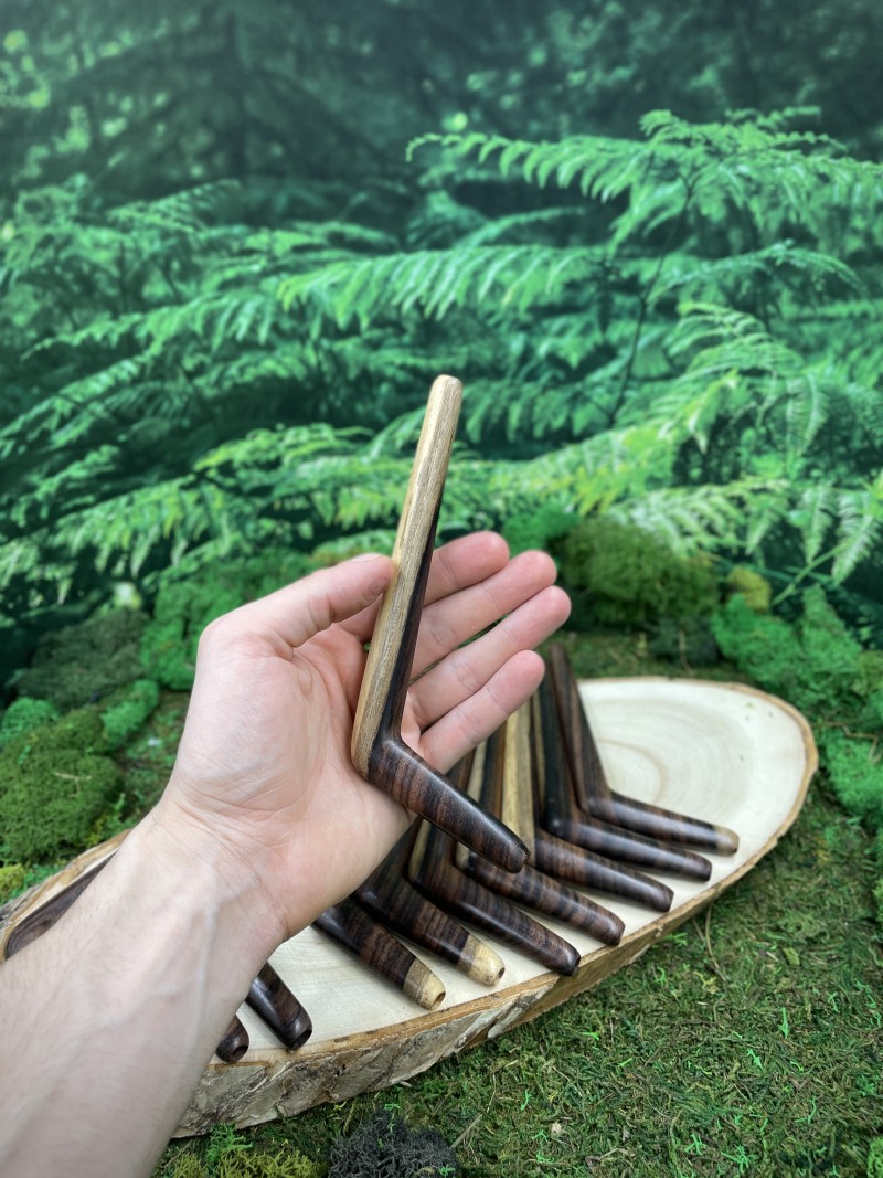 Тепи Single Block из уникального соно, 14 см — трубка для Рапе, Бали