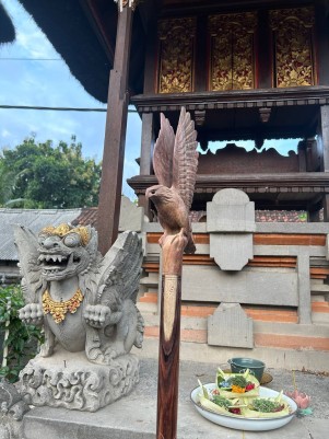 Посох Орёл, Голос Неба с Ониксом ☥ I, из дерева Соно ручной работы.