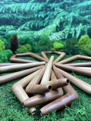 Тепи Single Block из саво, 18 см — трубка для Рапе, Бали