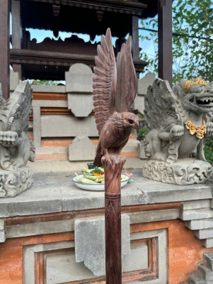 Посох Орёл с Ониксом ☥ II, из дерева Соно ручной работы.