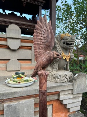 Посох Орёл с Ониксом ☥ II, из дерева Соно ручной работы.