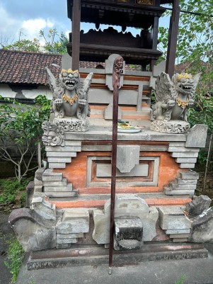 Посох Рангда ☥ I: Страж Перехода, с Аметистом, из дерева Соно ручной работы.