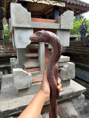 Посох Змей: Анаконда Аметистом ☥ I, из дерева Соно ручной работы.