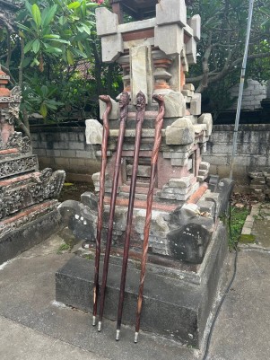 Посох Змей: Анаконда Аметистом ☥ I, из дерева Соно ручной работы.