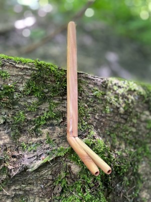 Двойная Тепи из чемары, 18 см — трубка для Рапэ, Бали